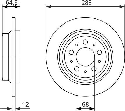 BOSCH 0 986 479 873 - Тормозной диск autospares.lv