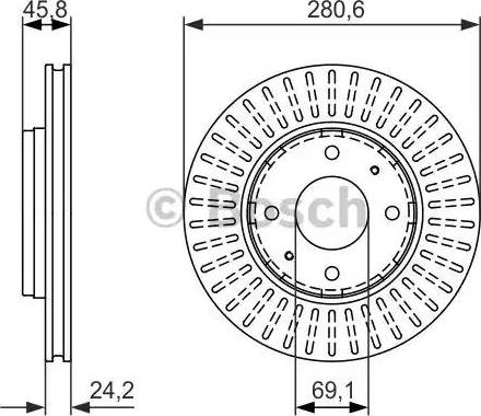 BOSCH 0 986 479 872 - Тормозной диск autospares.lv