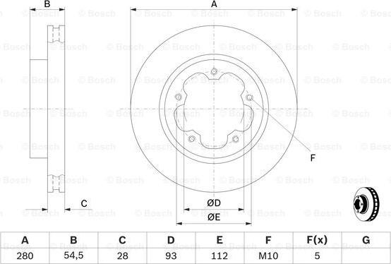 BOSCH 0 986 479 392 - Тормозной диск autospares.lv