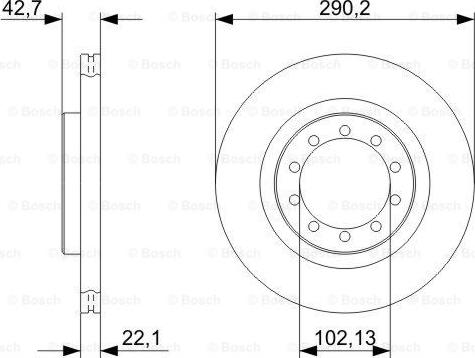 BOSCH 0 986 479 343 - Тормозной диск autospares.lv