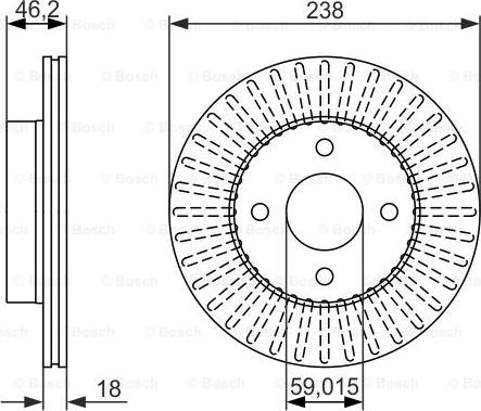 BOSCH 0 986 479 354 - Тормозной диск autospares.lv