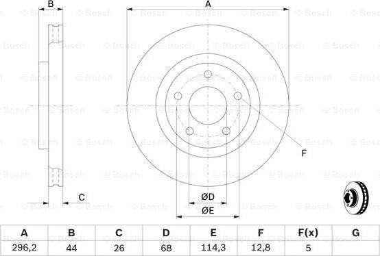 BOSCH 0 986 479 C04 - Тормозной диск autospares.lv