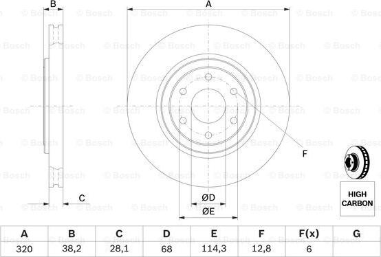 BOSCH 0 986 479 357 - Тормозной диск autospares.lv