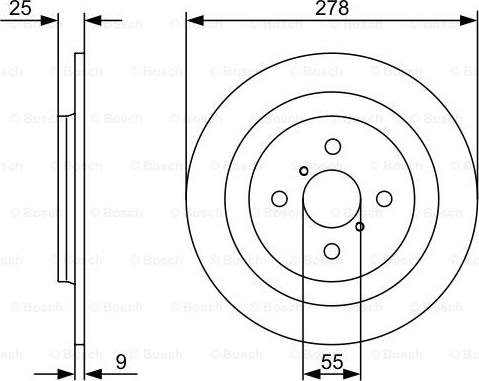 BOSCH 0 986 479 360 - Тормозной диск autospares.lv