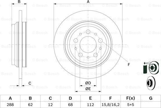 BOSCH 0 986 479 309 - Тормозной диск autospares.lv