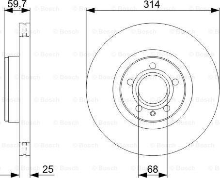 BOSCH 0 986 479 301 - Тормозной диск autospares.lv