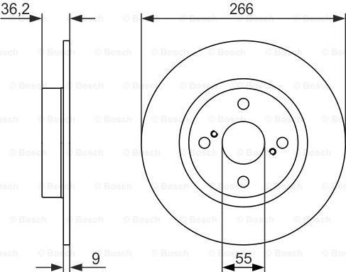 BOSCH 0 986 479 335 - Тормозной диск autospares.lv