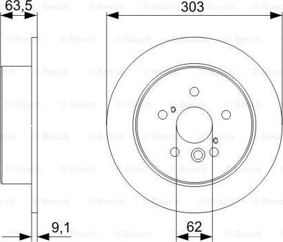 BOSCH 0 986 479 338 - Тормозной диск autospares.lv