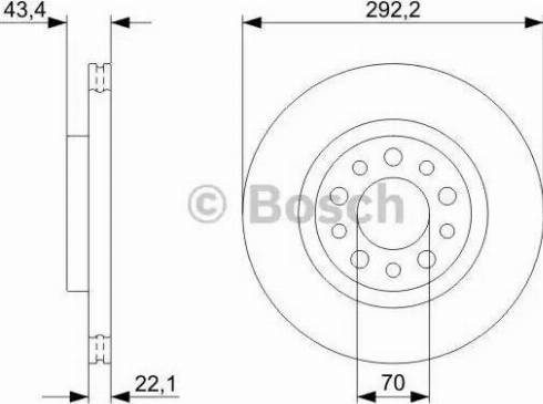 BOSCH 0 986 479 326 - Тормозной диск autospares.lv