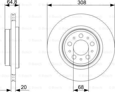 BOSCH 0 986 479 C78 - Тормозной диск autospares.lv