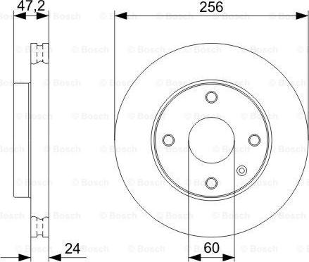 BOSCH 0 986 479 328 - Тормозной диск autospares.lv