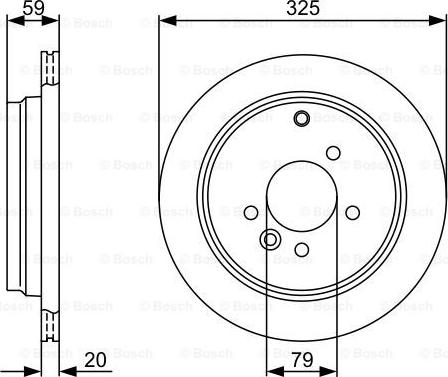 BOSCH 0 986 479 375 - Тормозной диск autospares.lv