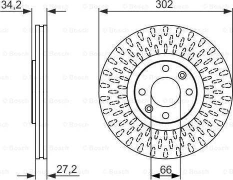 BOSCH 0 986 479 376 - Тормозной диск autospares.lv