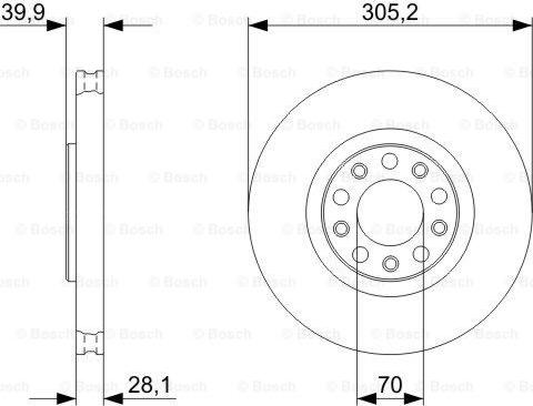 BOSCH 0 986 479 293 - Тормозной диск autospares.lv