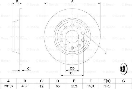 BOSCH 0 986 479 247 - Тормозной диск autospares.lv