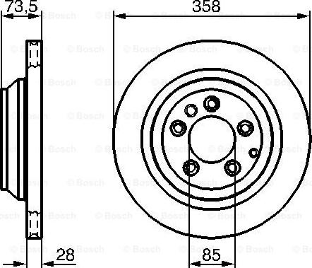 BOSCH 0 986 479 259 - Тормозной диск autospares.lv