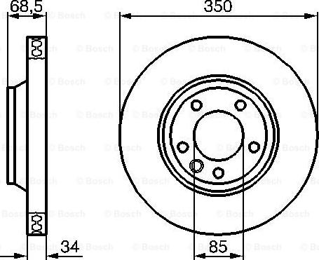 BOSCH 0 986 479 251 - Тормозной диск autospares.lv