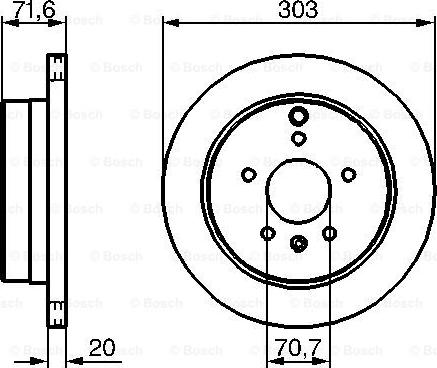 BOSCH 0 986 479 268 - Тормозной диск autospares.lv