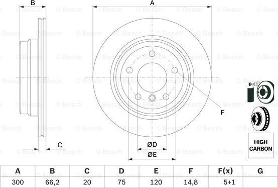 BOSCH 0 986 479 263 - Тормозной диск autospares.lv