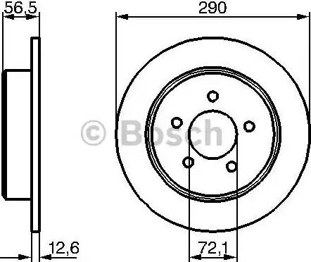 BOSCH 0 986 479 205 - Тормозной диск autospares.lv