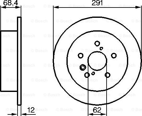 BOSCH 0 986 479 200 - Тормозной диск autospares.lv