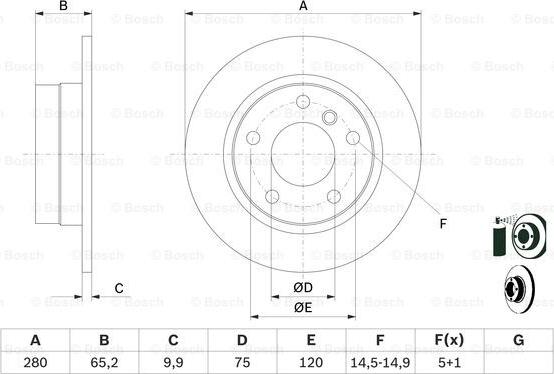 BOSCH 0 986 479 217 - Тормозной диск autospares.lv