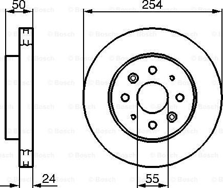 BOSCH 0 986 479 231 - Тормозной диск autospares.lv