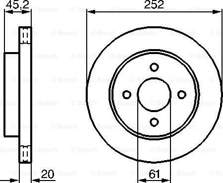 BOSCH 0 986 479 238 - Тормозной диск autospares.lv