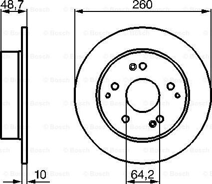 BOSCH 0 986 479 225 - Тормозной диск autospares.lv