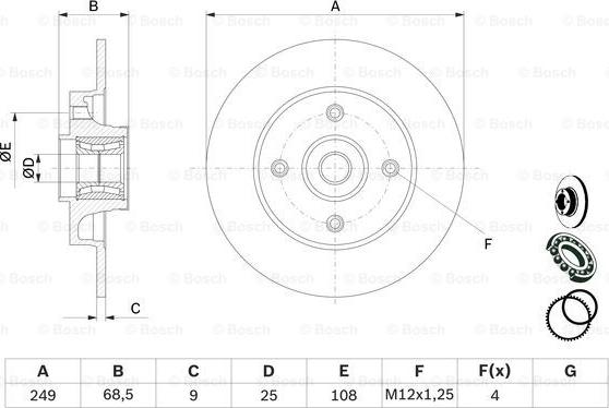 BOSCH 0 986 479 279 - Тормозной диск autospares.lv