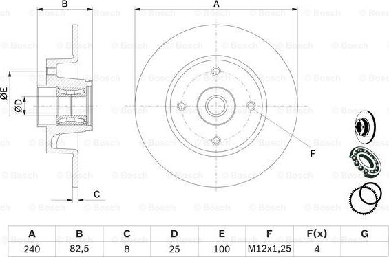 BOSCH 0 986 479 278 - Тормозной диск autospares.lv