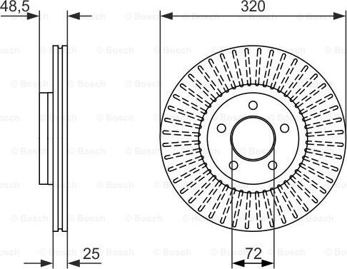 BOSCH 0 986 479 794 - Тормозной диск autospares.lv