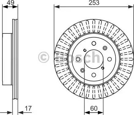 BOSCH 0 986 479 790 - Тормозной диск autospares.lv