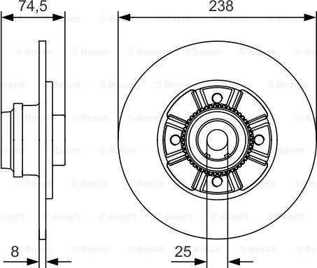 BOSCH 0 986 479 759 - Тормозной диск autospares.lv