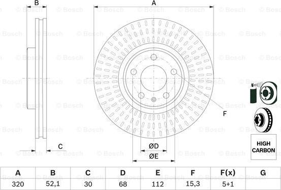 BOSCH 0 986 479 753 - Тормозной диск autospares.lv