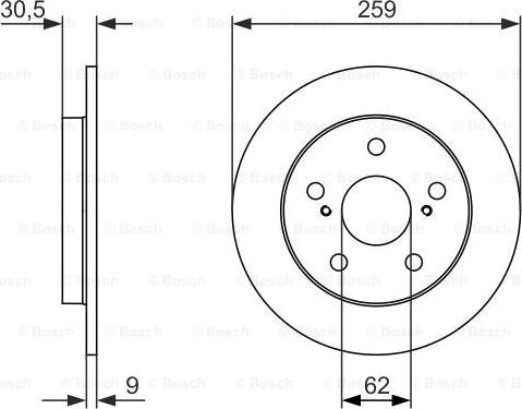 BOSCH 0 986 479 765 - Тормозной диск autospares.lv