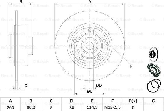 BOSCH 0 986 479 761 - Тормозной диск autospares.lv