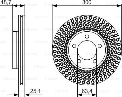 BOSCH 0 986 479 701 - Тормозной диск autospares.lv