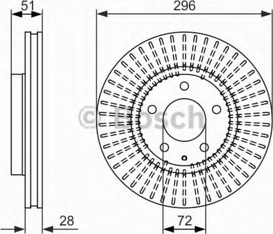 BOSCH 0 986 479 703 - Тормозной диск autospares.lv