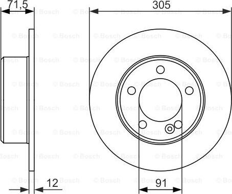 BOSCH 0 986 479 714 - Тормозной диск autospares.lv