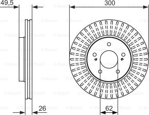 BOSCH 0 986 479 787 - Тормозной диск autospares.lv