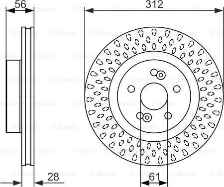 BOSCH 0 986 479 723 - Тормозной диск autospares.lv