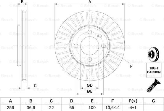 BOSCH 0 986 479 776 - Тормозной диск autospares.lv