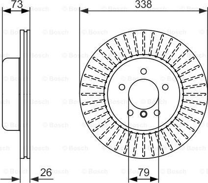 BOSCH 0 986 479 773 - Тормозной диск autospares.lv