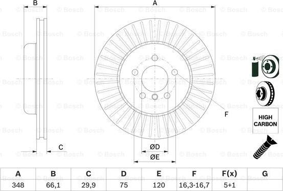 BOSCH 0 986 479 772 - Тормозной диск autospares.lv