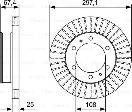 BOSCH 0 986 479 A96 - Тормозной диск autospares.lv