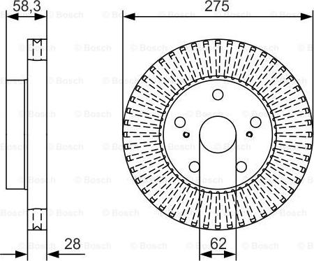 BOSCH 0 986 479 A97 - Тормозной диск autospares.lv