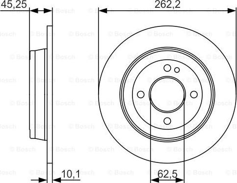 BOSCH 0 986 479 A44 - Тормозной диск autospares.lv