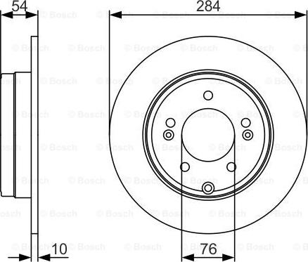 BOSCH 0 986 479 A45 - Тормозной диск autospares.lv