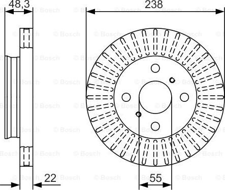 BOSCH 0 986 479 A63 - Тормозной диск autospares.lv